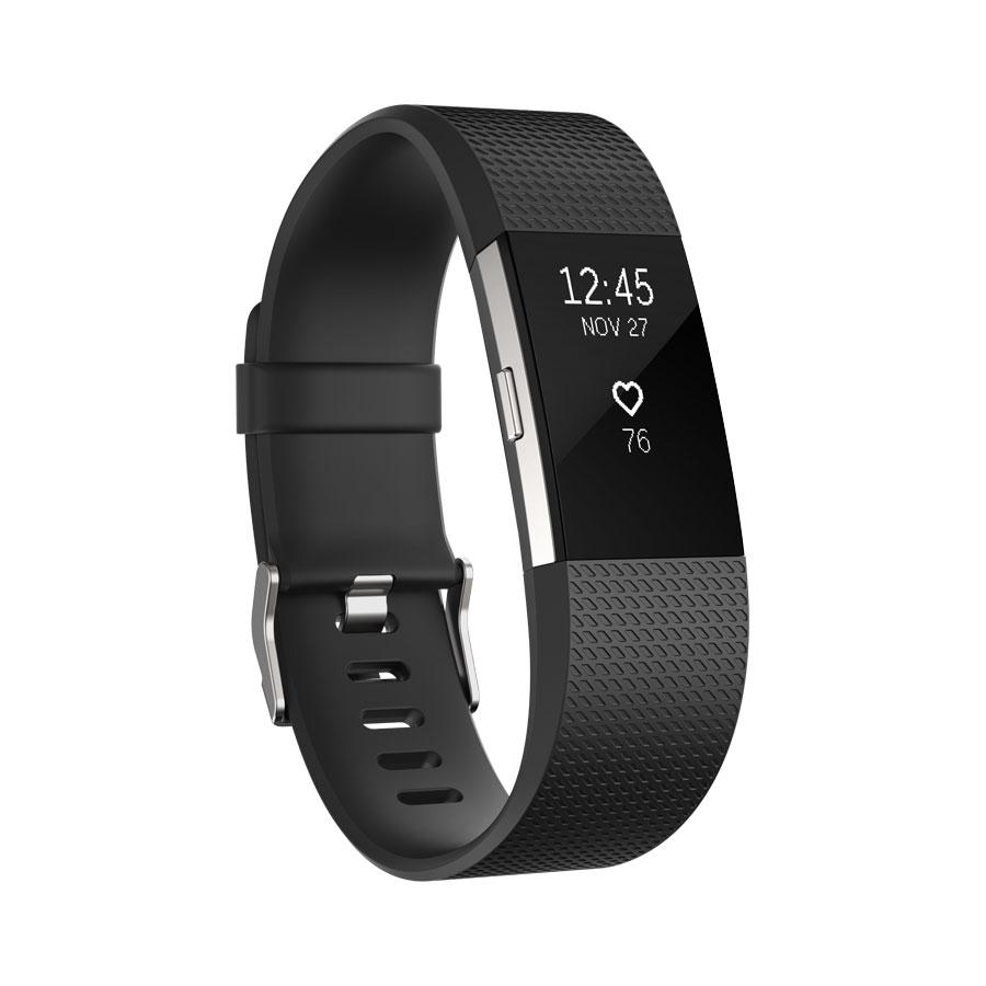 Fitbit by Google Charge 2 S Czarno-srebrny