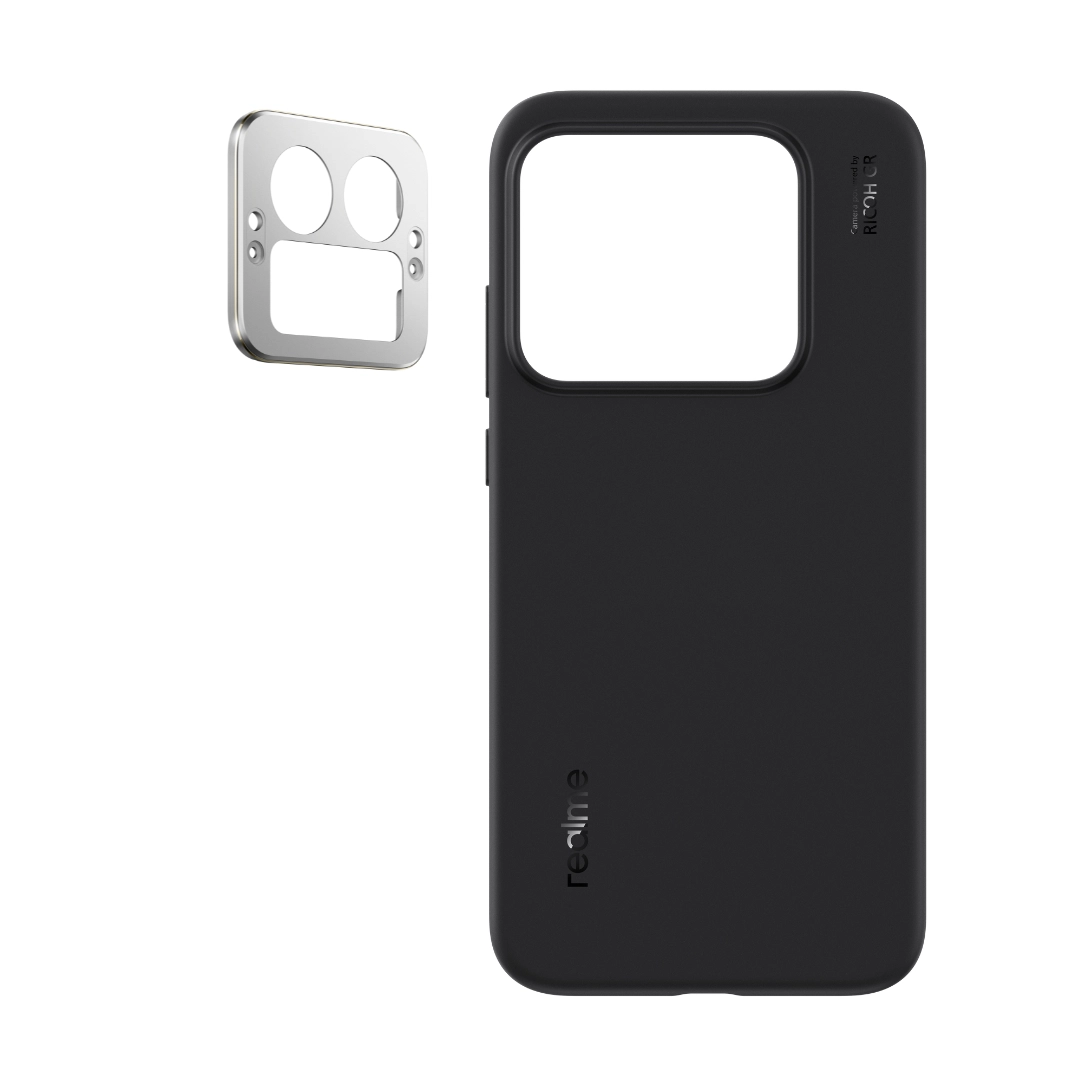 realme wyspa aparatów Biały + etui do GT 8 Pro Czarny