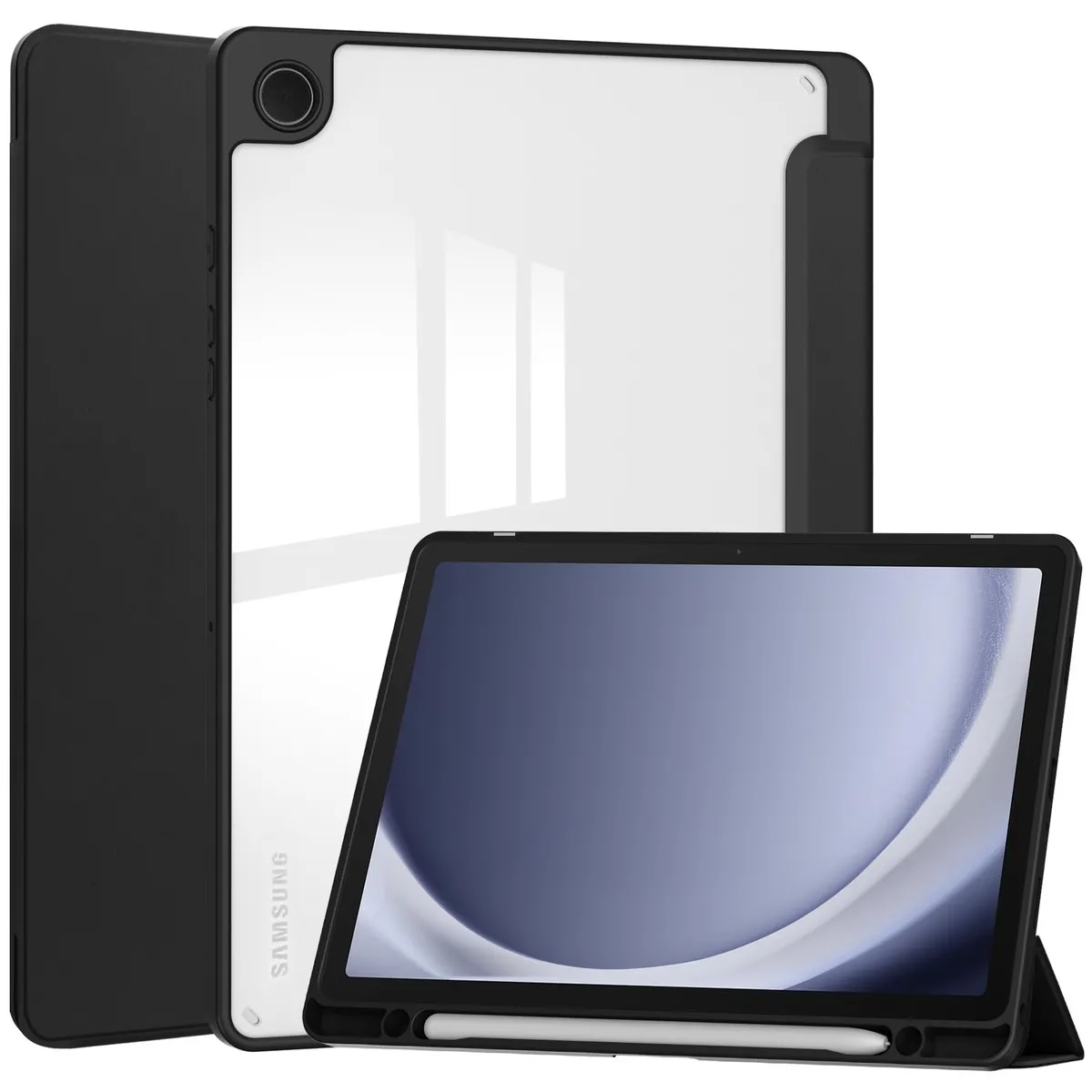 Etui na tablet Bizon Case Tab Clear Matt z klapką do Samsung Galaxy Tab A9 Plus Czarny