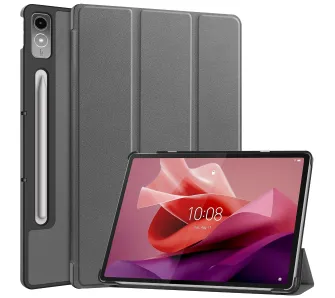 Etui na tablet Bizon Case Tab Croc z klapką do Lenovo Tab P12 Szary