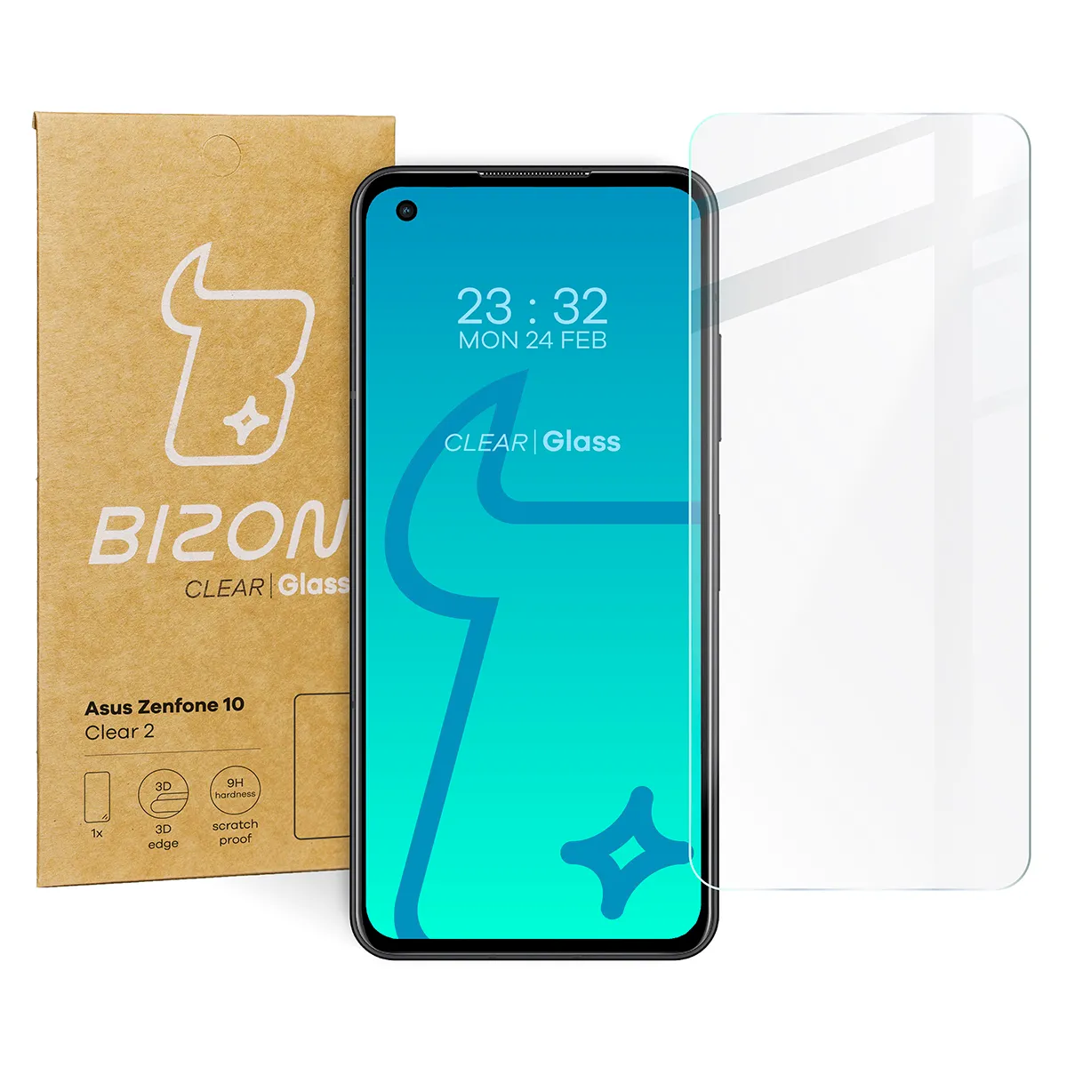 Szkło hartowane Bizon Clear 2 do Asus Zenfone 10