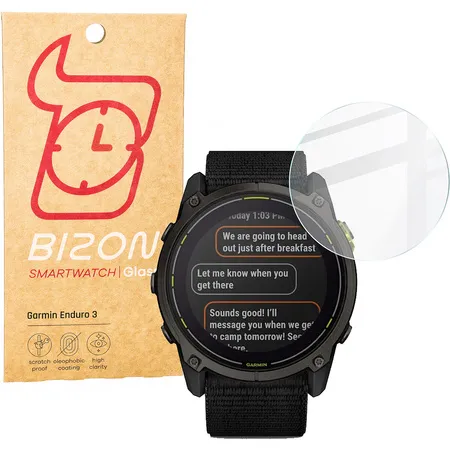 Szkło hartowane Bizon Glass Watch Clear do Garmin Enduro 3