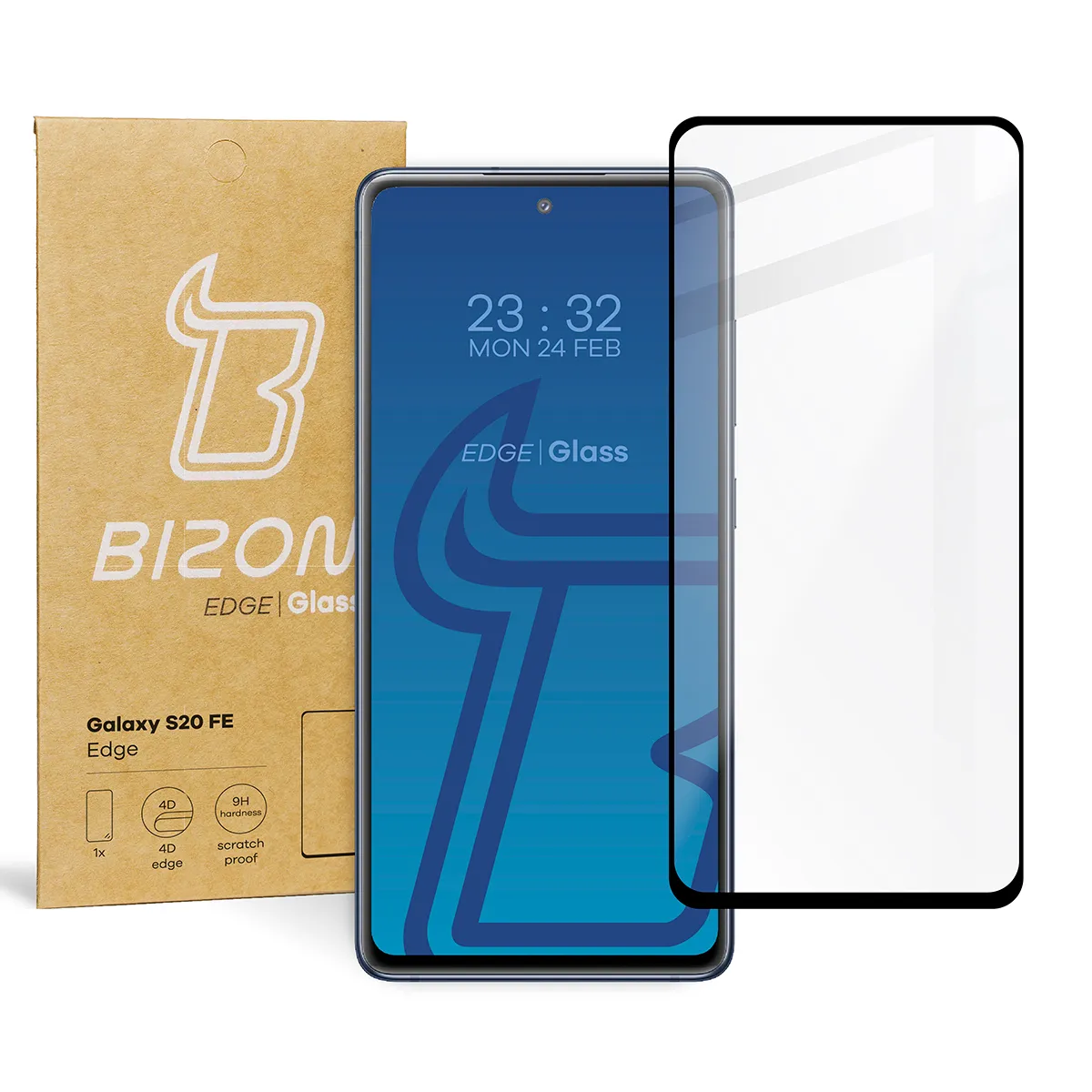 Szkło hartowane Bizon pełne Edge do Samsung Galaxy S20 FE