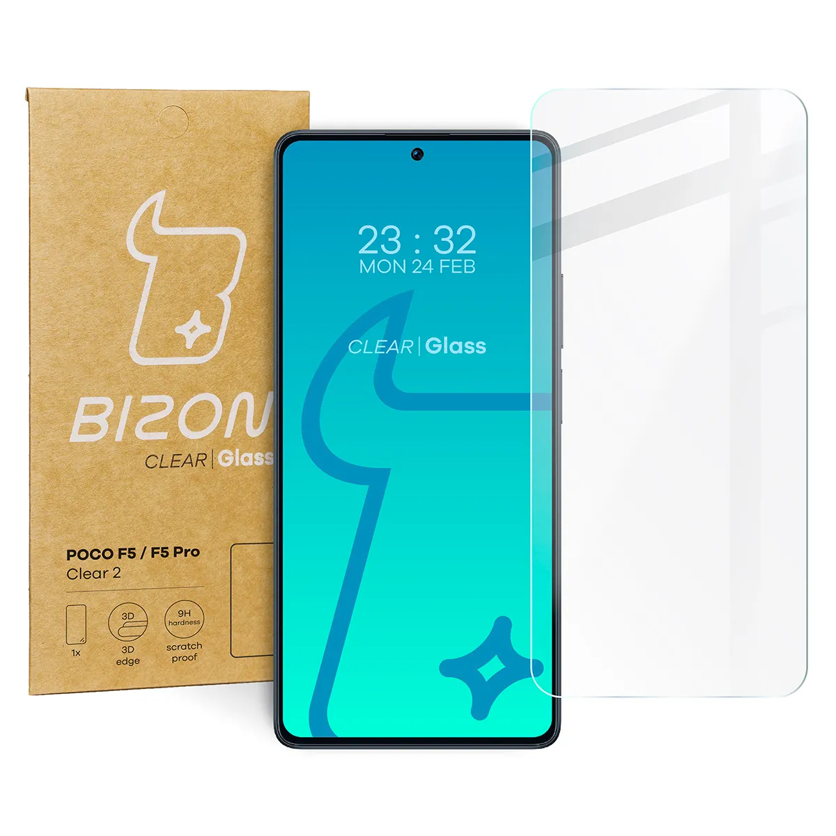 Szkło hartowane Bizon Clear 2 do Xiaomi Poco F5 / F5 Pro