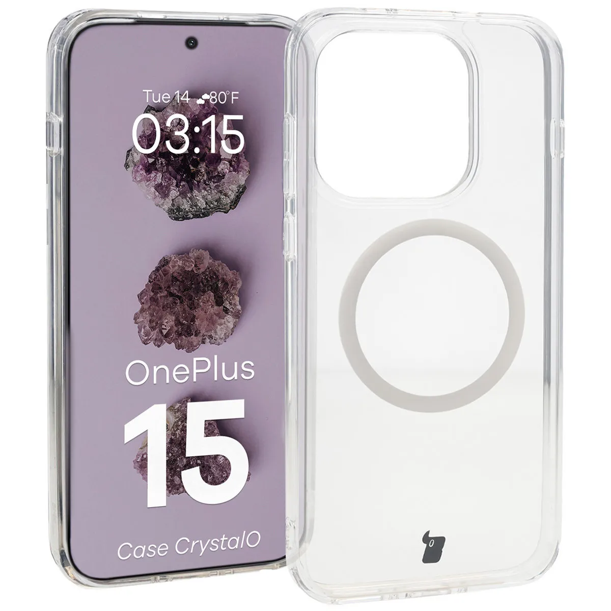 Etui Bizon CrystalO do OnePlus 15 Przezroczysty