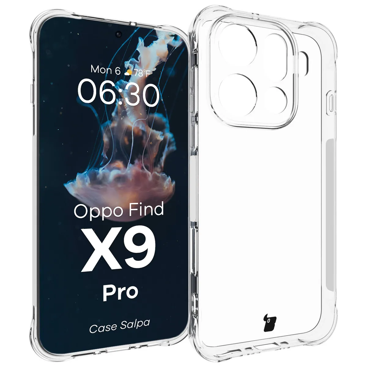 Etui Bizon Salpa do Oppo Find X9 Pro Przezroczysty