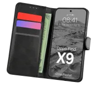 Bizon z klapką Pocket do Oppo Find X9 Czarny