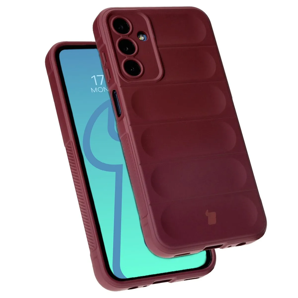 Etui Bizon Tur do Samsung Galaxy M15 5G Burgundowy