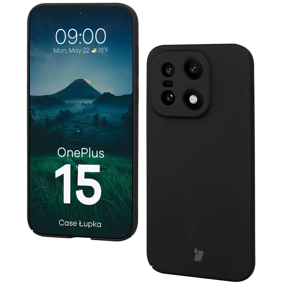 Etui Bizon Łupka do OnePlus 15 Czarny