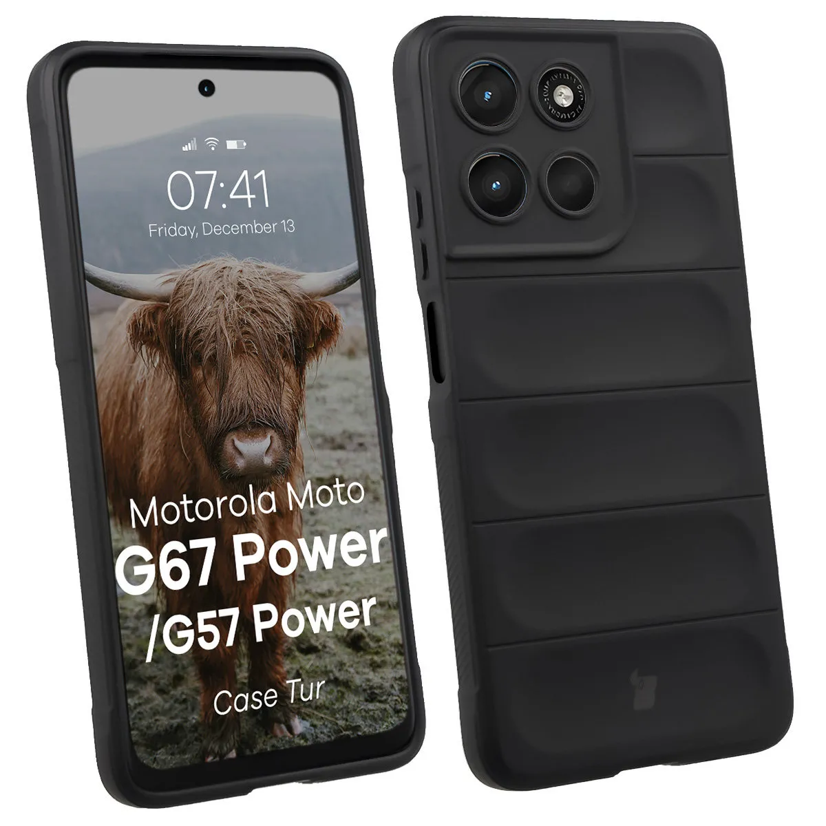 Bizon Tur do Motorola Moto G57 Power / Motorola Moto G67 Power Czarny