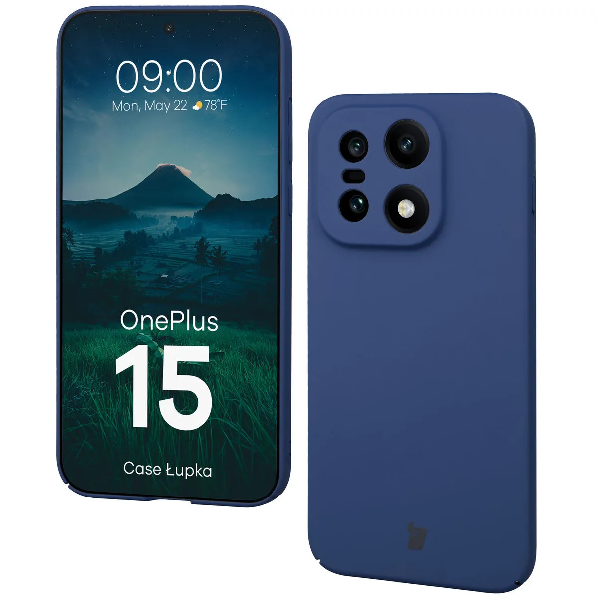 Etui Bizon Łupka do OnePlus 15 Niebieski