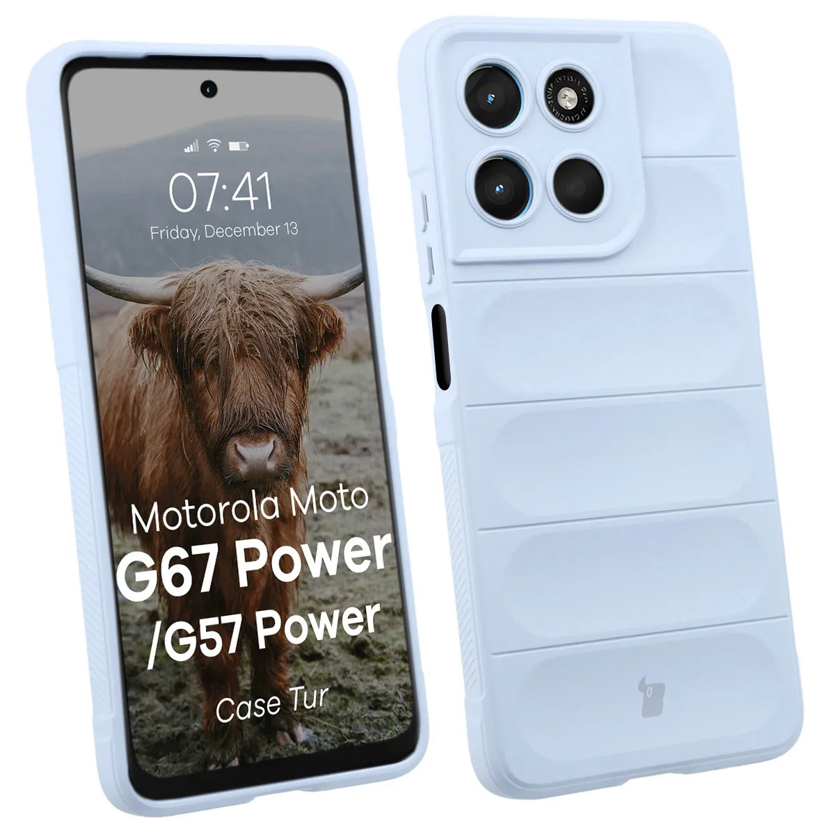 Etui Bizon Tur do Motorola Moto G57 Power / Motorola Moto G67 Power Jasnoniebieski