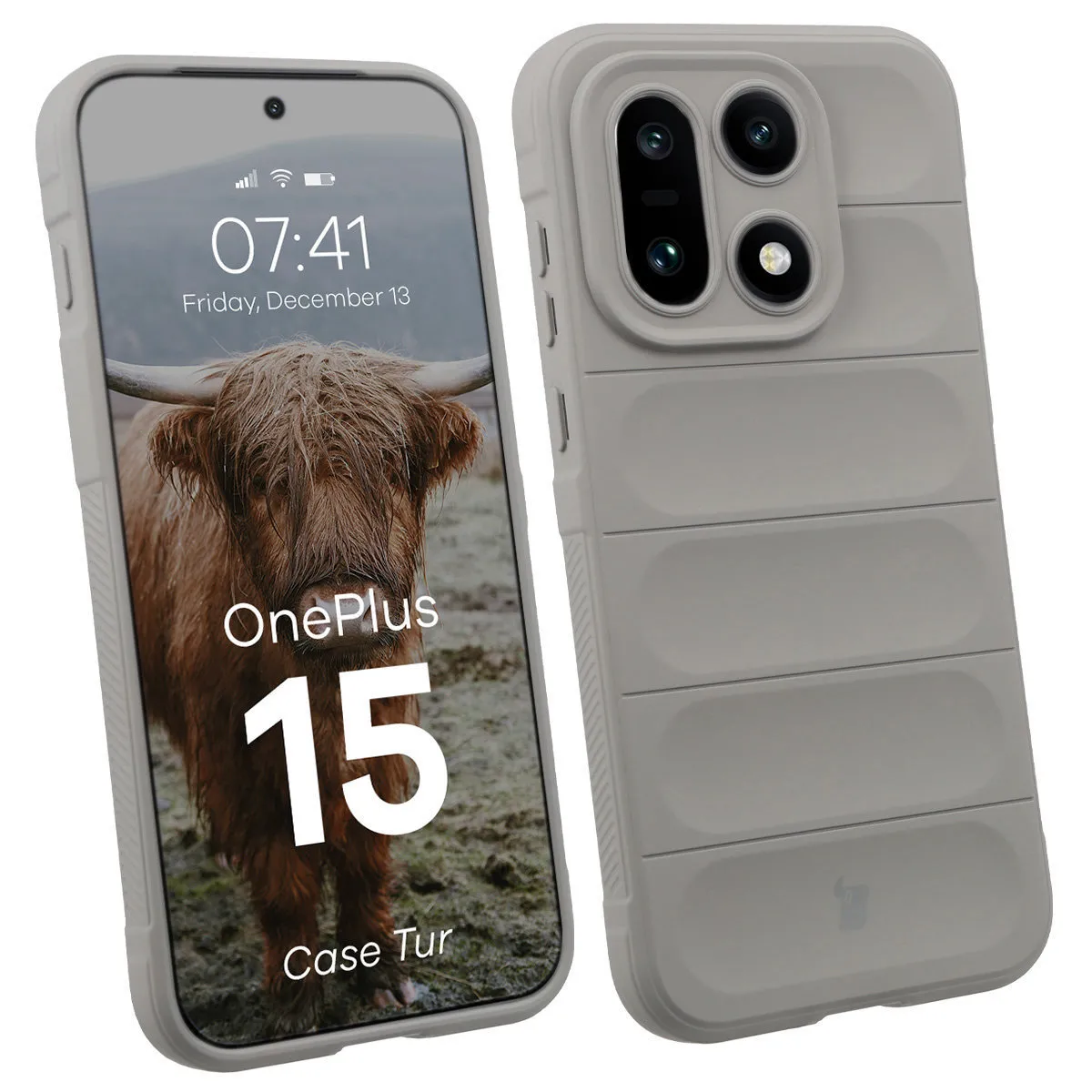 Etui Bizon Tur do OnePlus 15 Szary