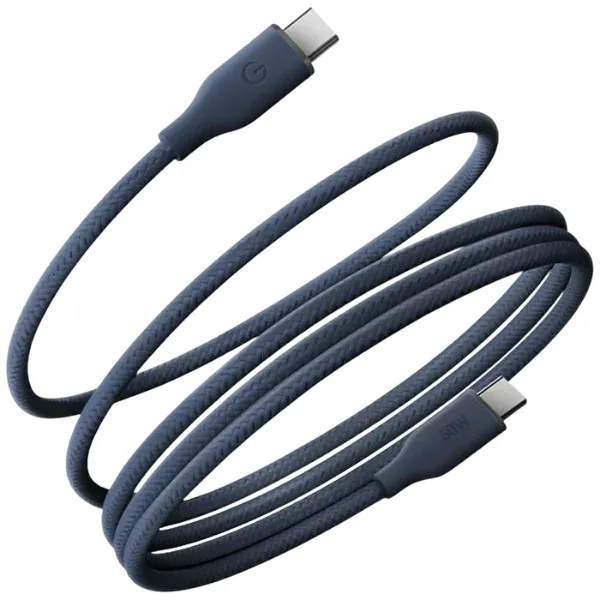Kabel Energea Helix 60 USB-C do USB-C 60W 1,5m Niebieski