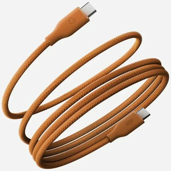 Kabel Energea Helix 60 USB-C do USB-C 60W 1,5m Pomarańczowy