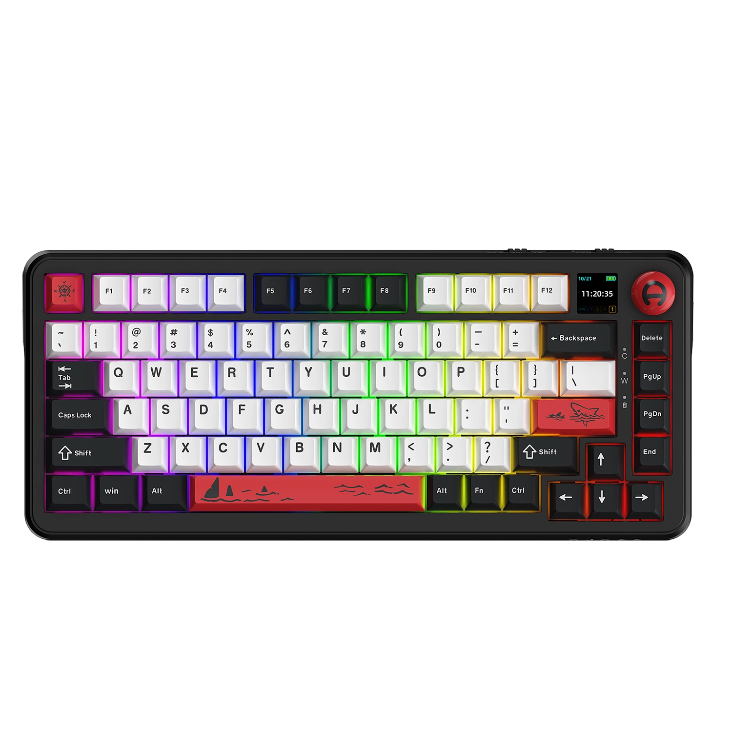 Klawiatura mechaniczna Ajazz AK820 MAX Plus Avocado Switch Czarno-Biała