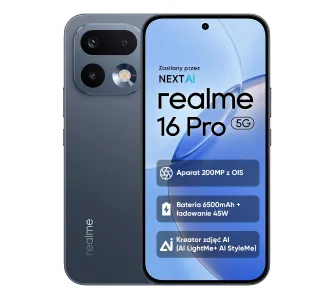 Smartfon realme 16 Pro 5G 8/256GB 6,78" 144Hz 200Mpix Szary