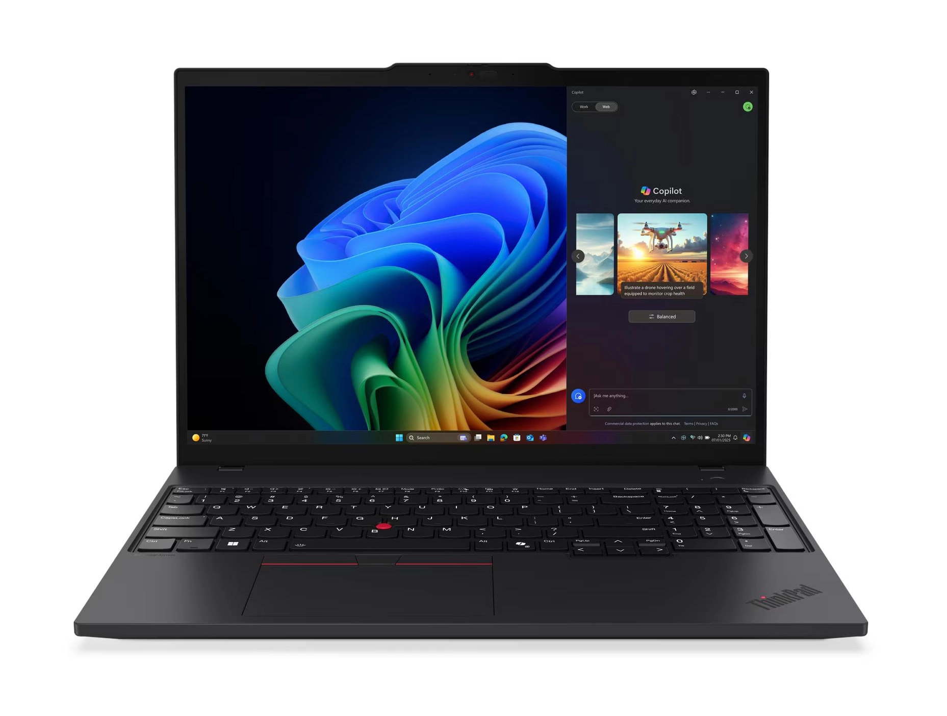 Laptop biznesowy Lenovo ThinkPad T16 Gen 4 16" Ryzen AI 5 Pro 340 32GB RAM 512GB Dysk SSD Win11 Pro Czarny Funkcje AI