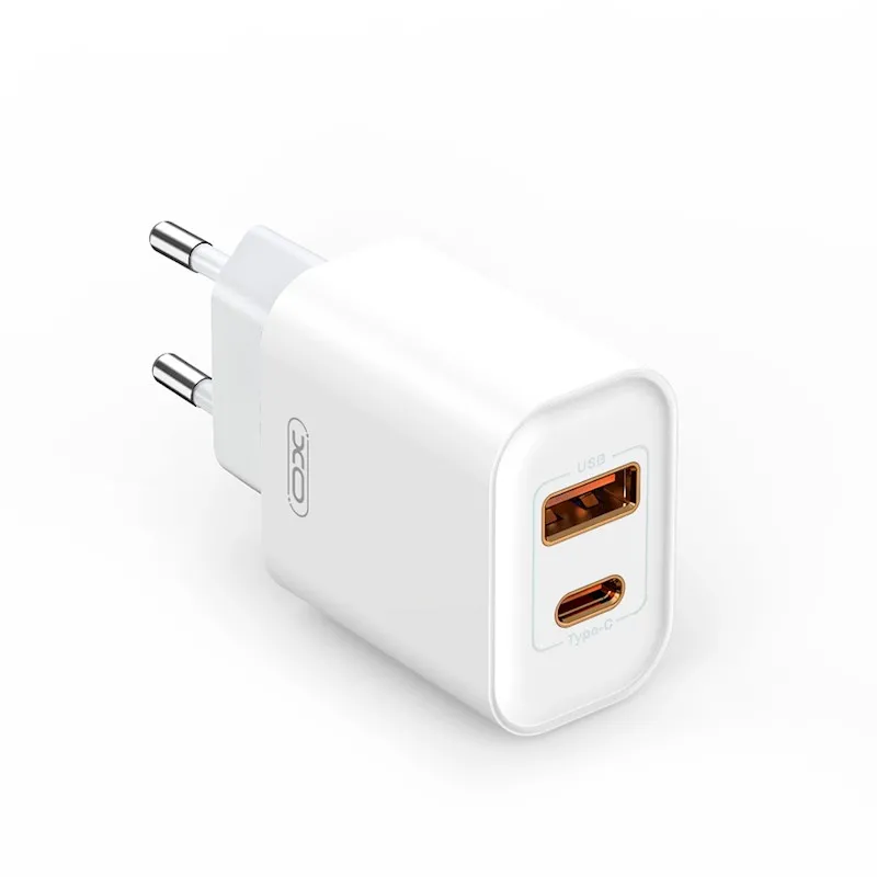 Ładowarka sieciowa XO CE12 USB-A USB-C 20W Biały