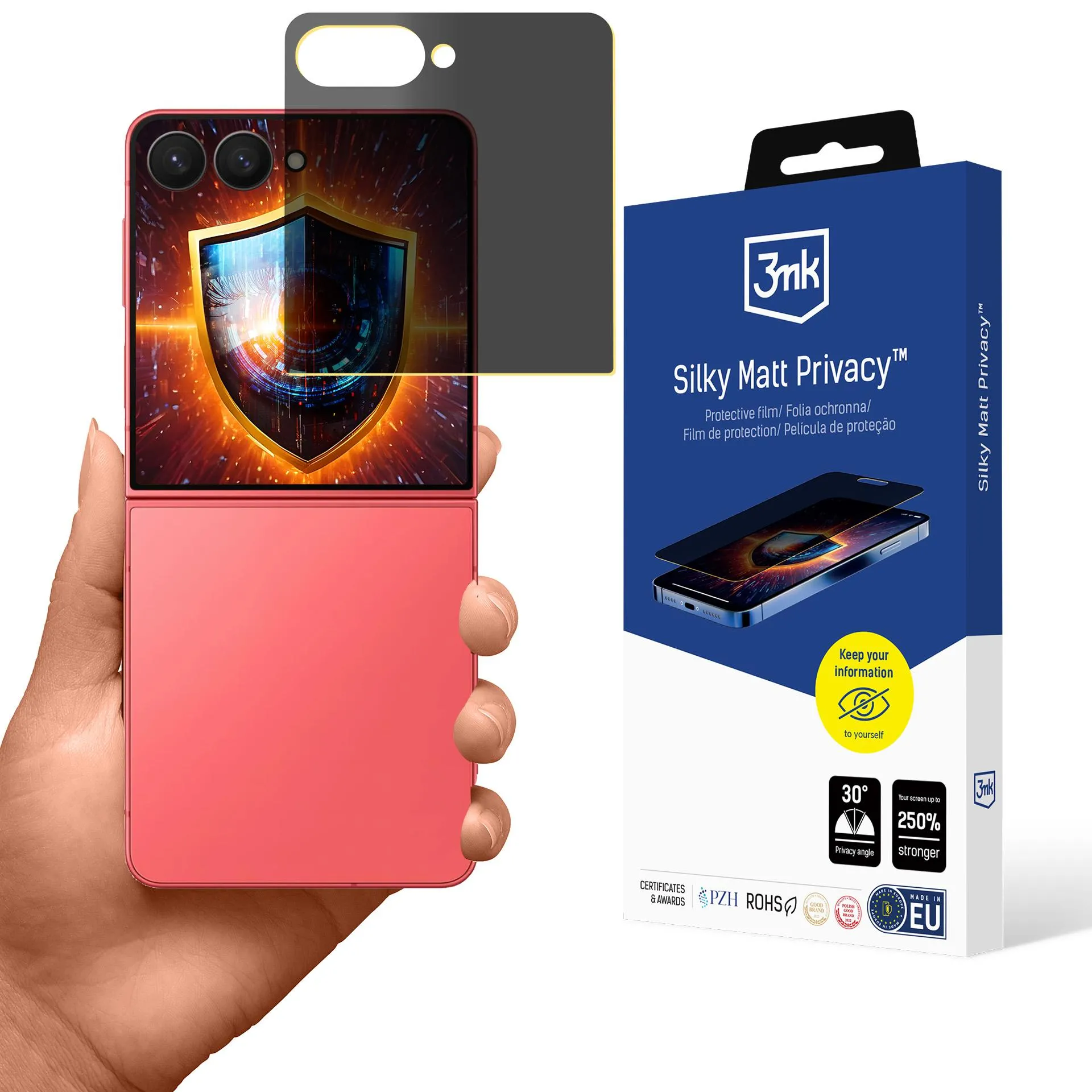 Folia ochronna 3mk Silky Matt Privacy do Samsung Galaxy Z Flip 7