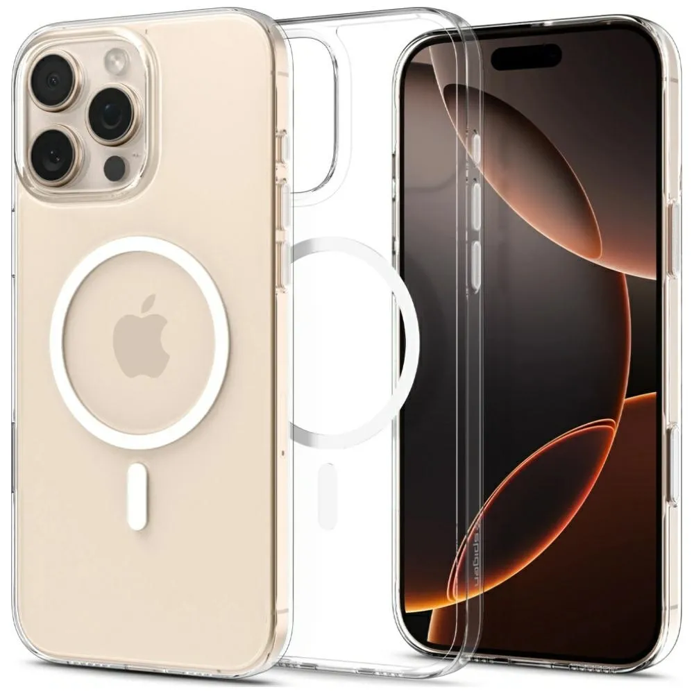 Etui Spigen Thin Fit T MAG MagSafe do iPhone 16 Pro Przezroczysto-biały