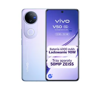 Smartfon vivo V50 12/512GB 6,77" 120Hz 50Mpix Jasnofioetowy