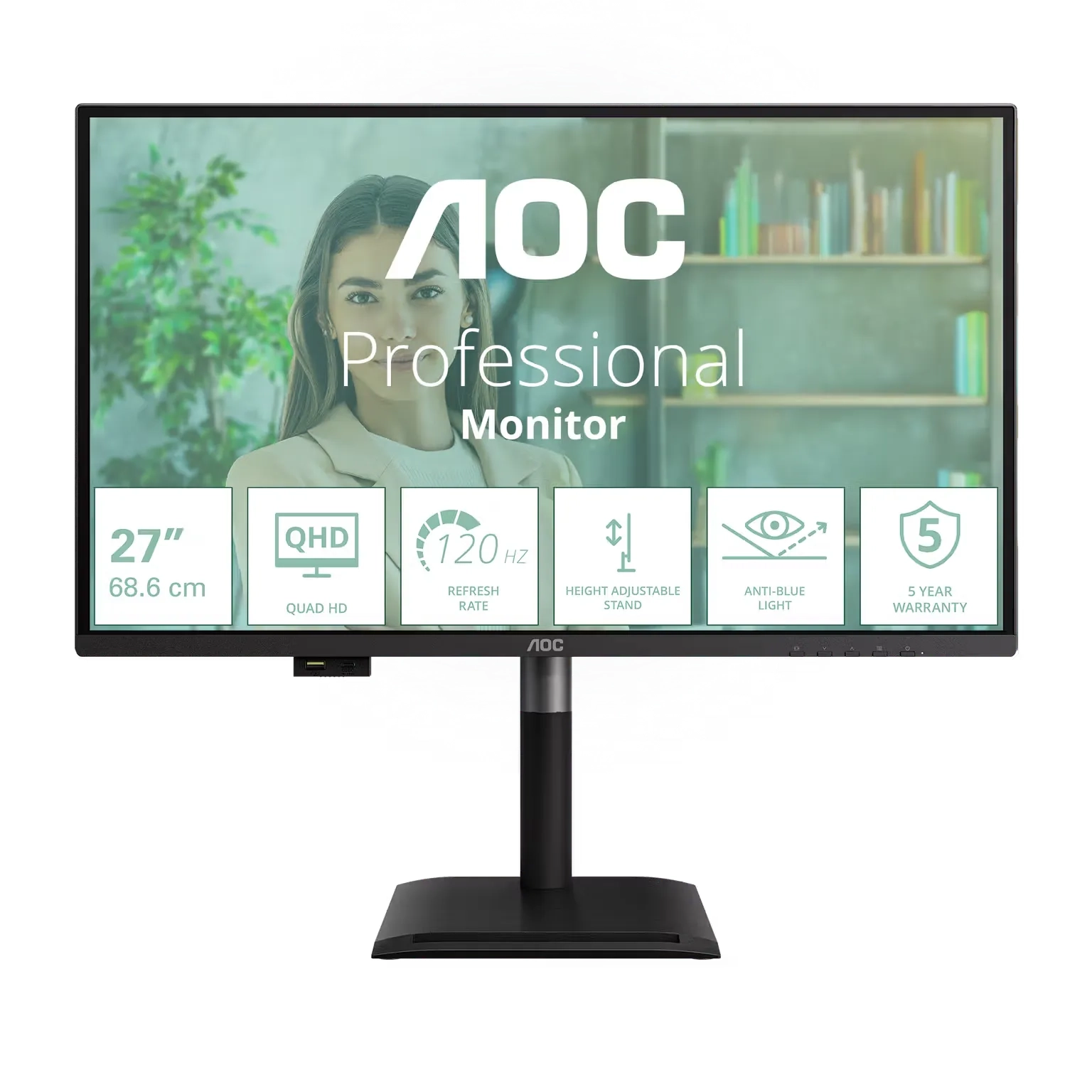 Monitor AOC Q27P4U 27" 2K IPS 120Hz 4ms