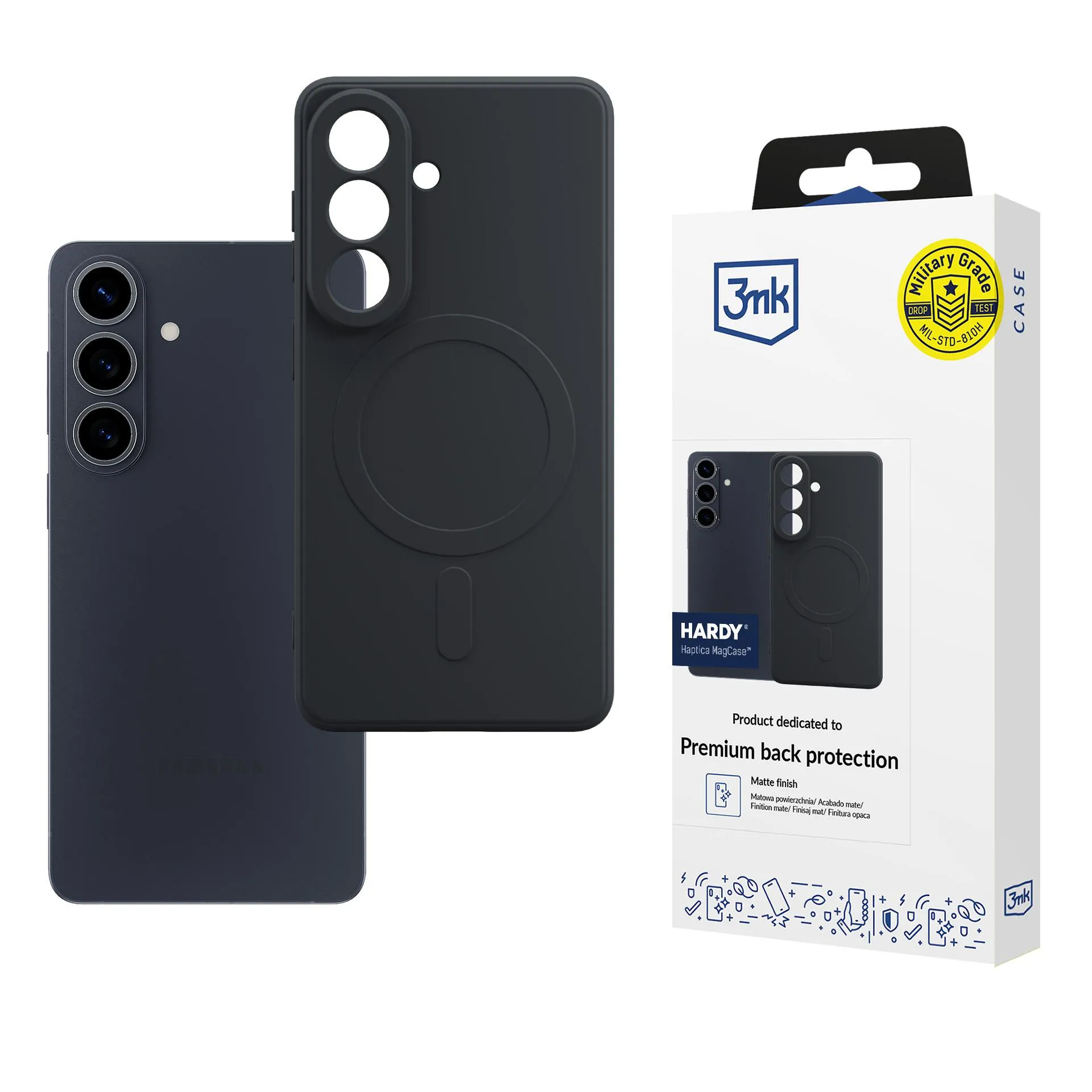 Etui 3mk Hardy Haptica MagCase do Galaxy S26 Czarny