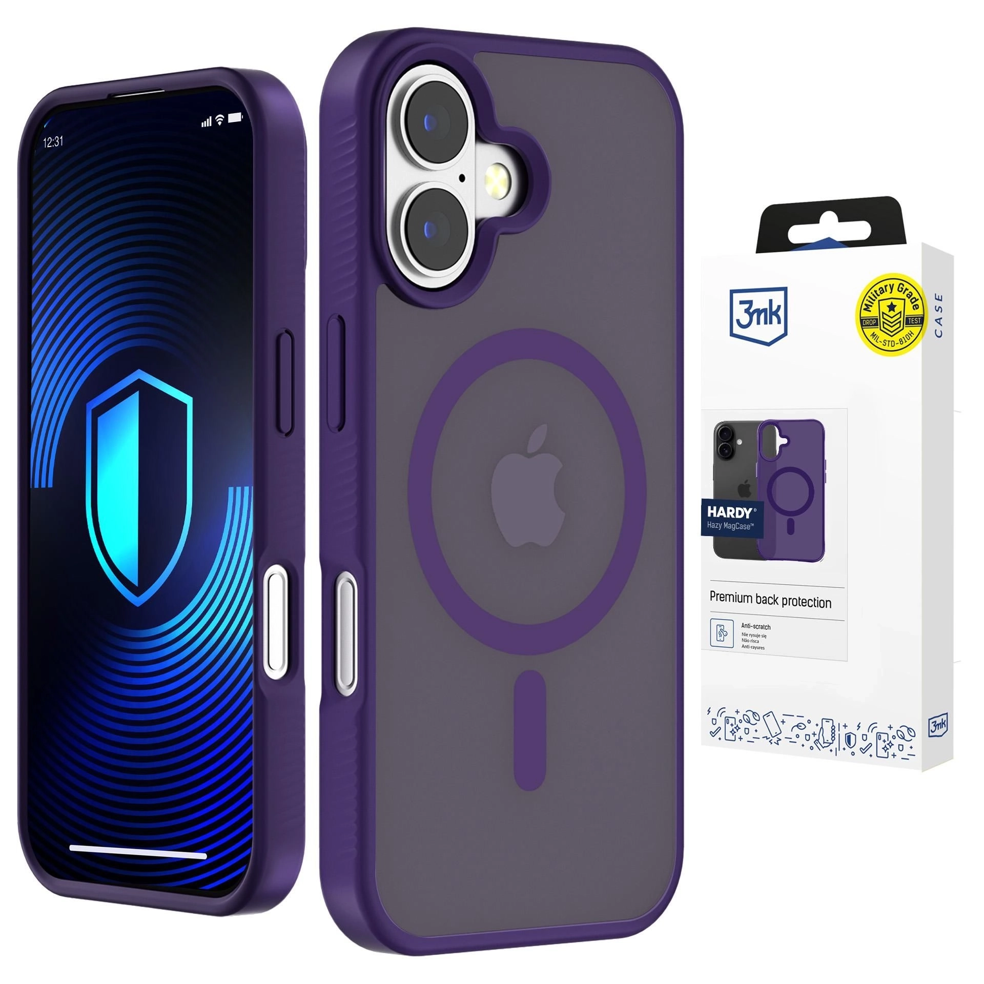 Etui 3mk Hardy MagCase do iPhone 17 Fioletowy