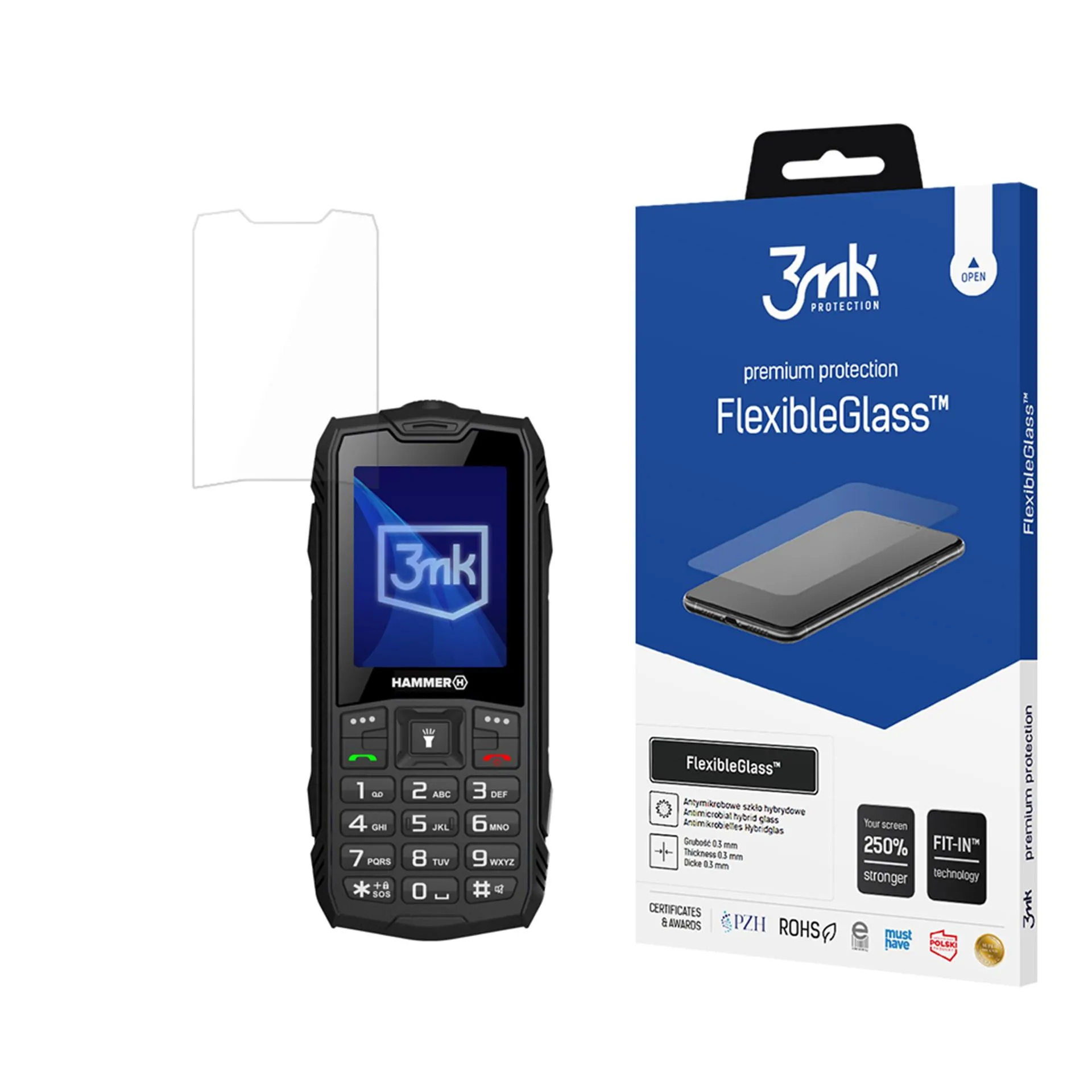Szkło hybrydowe 3mk FlexibleGlass do MyPhone Hammer Rock
