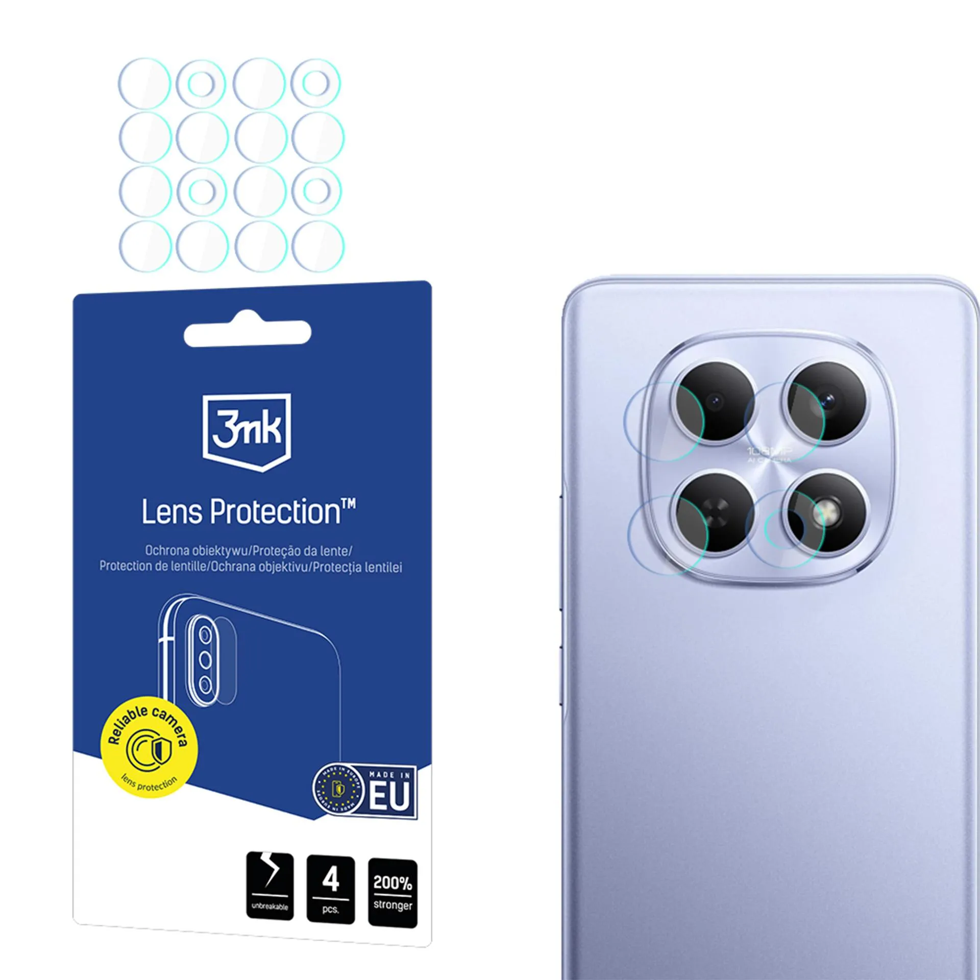 Szkło hybrydowe 3mk Lens Protection do Redmi Note 15 4G/5G