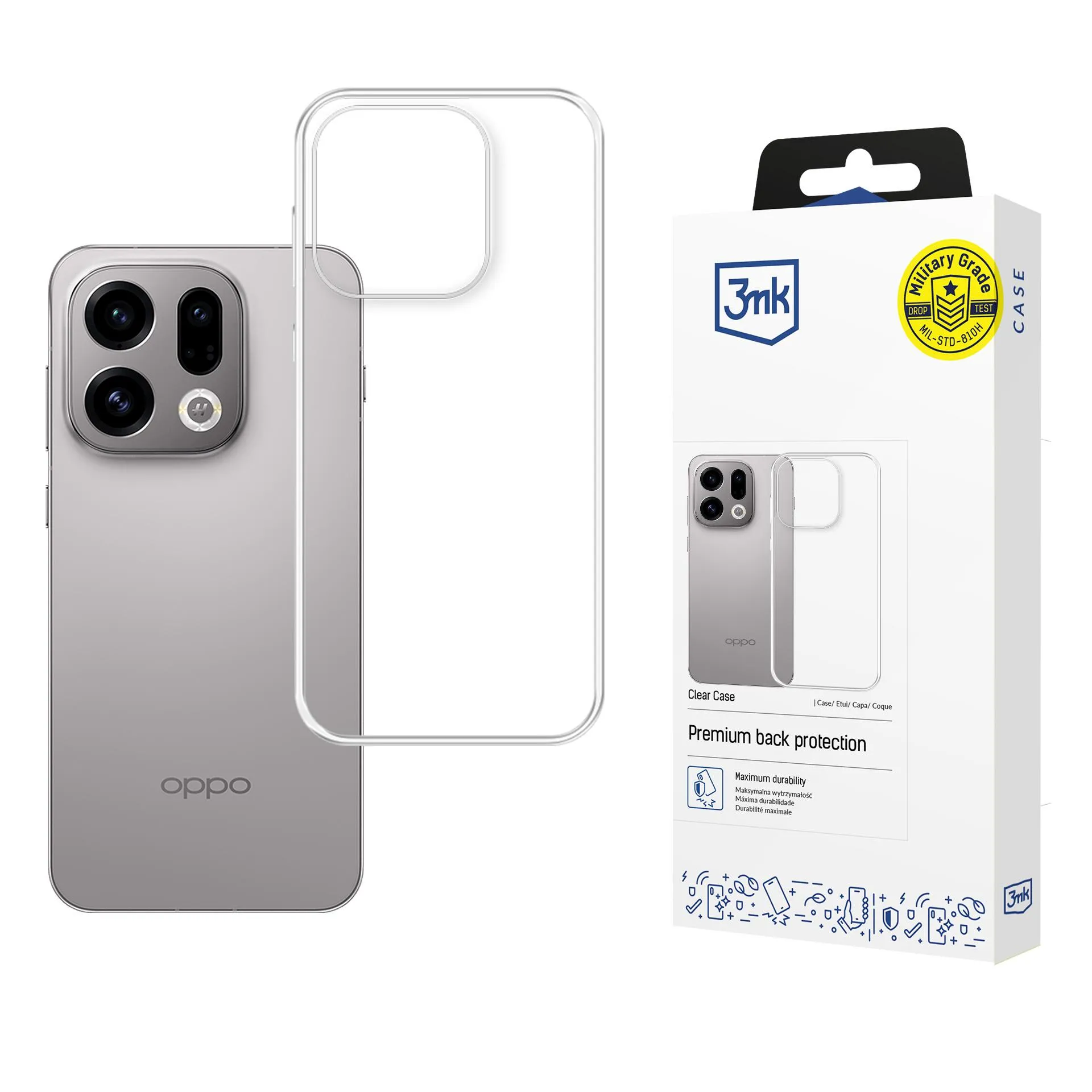 Etui 3mk Clear Case do Oppo Find X9 Przezroczysty