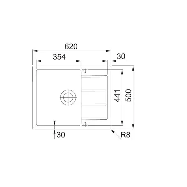 Zlewozmywak Franke Sirius SID 611-62 Tectonite Orzechowy
