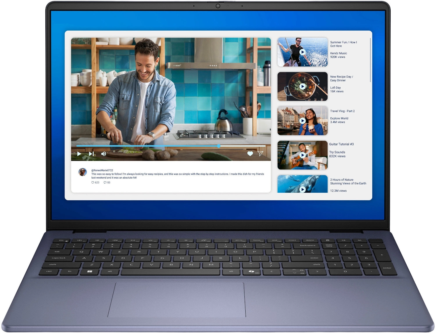 Laptop Dell 16 DC16251 16" Core 7 150U 32GB RAM 1TB Dysk SSD Win11 Granatowy Funkcje AI