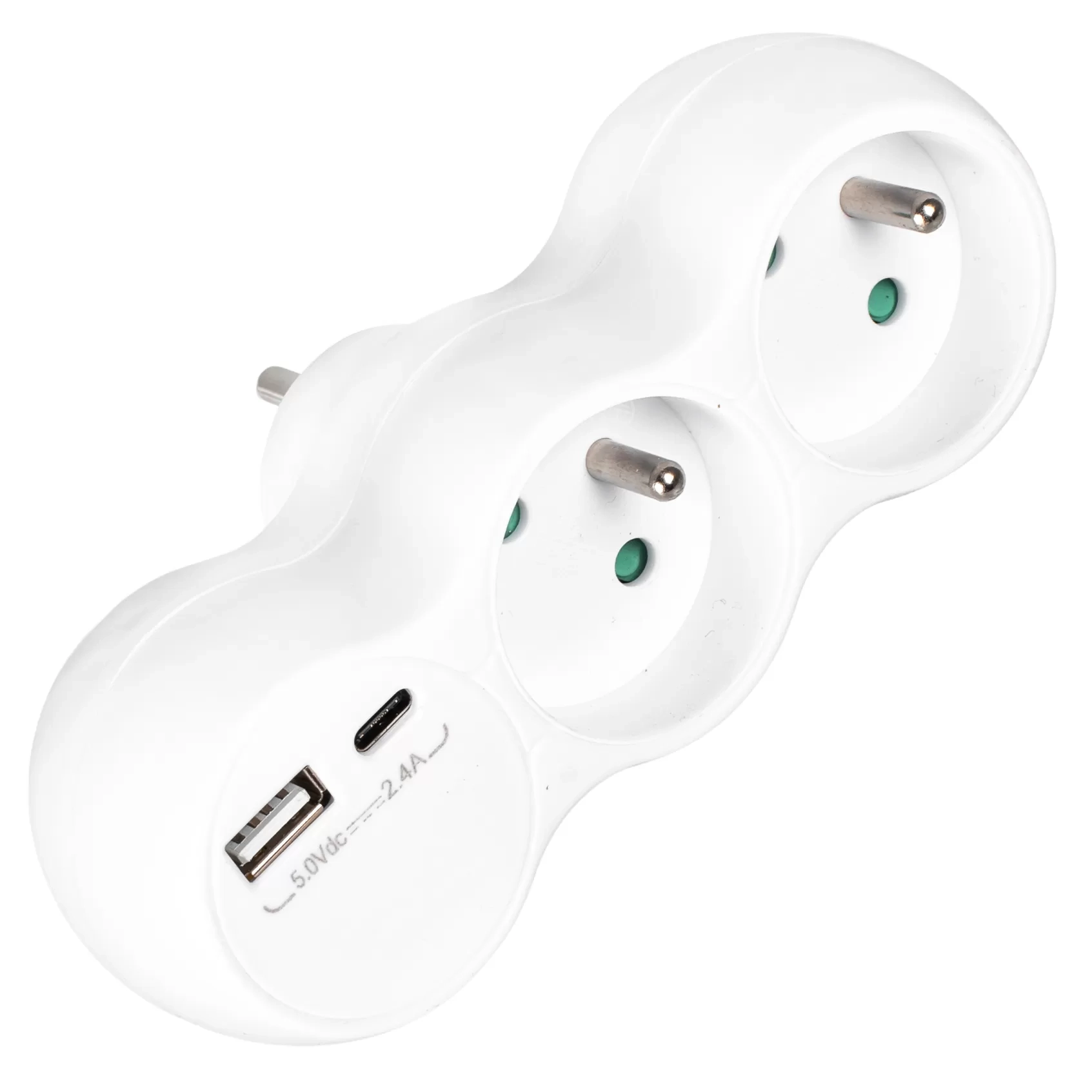 Rozgałęziacz Vayox VA0358 2 gniazda USB-C USB-A Biały