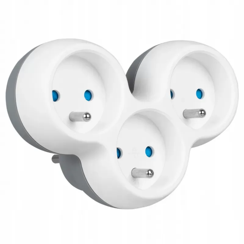 Rozgałęziacz Vayox VA0228-3 3 gniazda Biało-szary