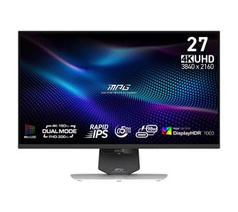 Monitor MSI MPG 274URDFW E16M 27" 4K Rapid IPS Mini LED Dual Mode 160Hz/320Hz 0,5ms Gamingowy