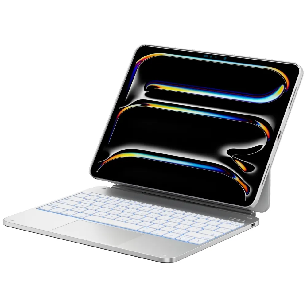 Typecase Edge z klawiaturą do iPad Pro 13" 2024/2025 Srebrny