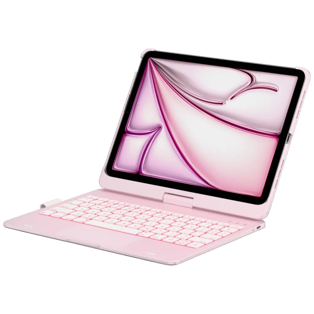 Typecase Flexbook Touch z klawiaturą do iPad Air 11" M2 2024 / M3 2025 / M4 2026 Jasno różowy