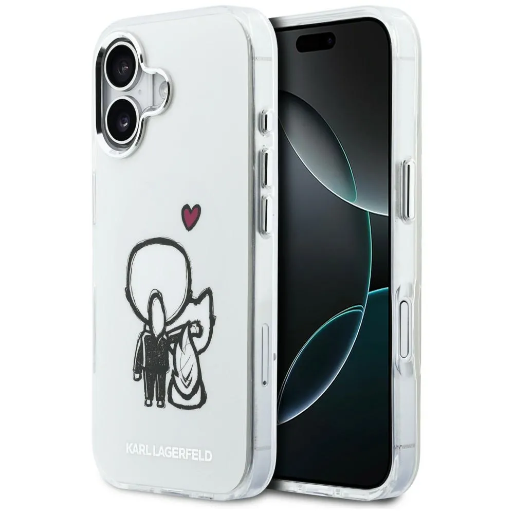 Etui Karl Lagerfeld Karl & Choupette Back MagSafe do iPhone 17 Przezroczysty