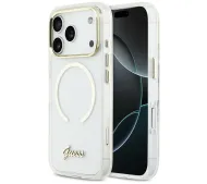 Guess IML Script Metal MagSafe do iPhone 17 Pro Max Przezroczysty