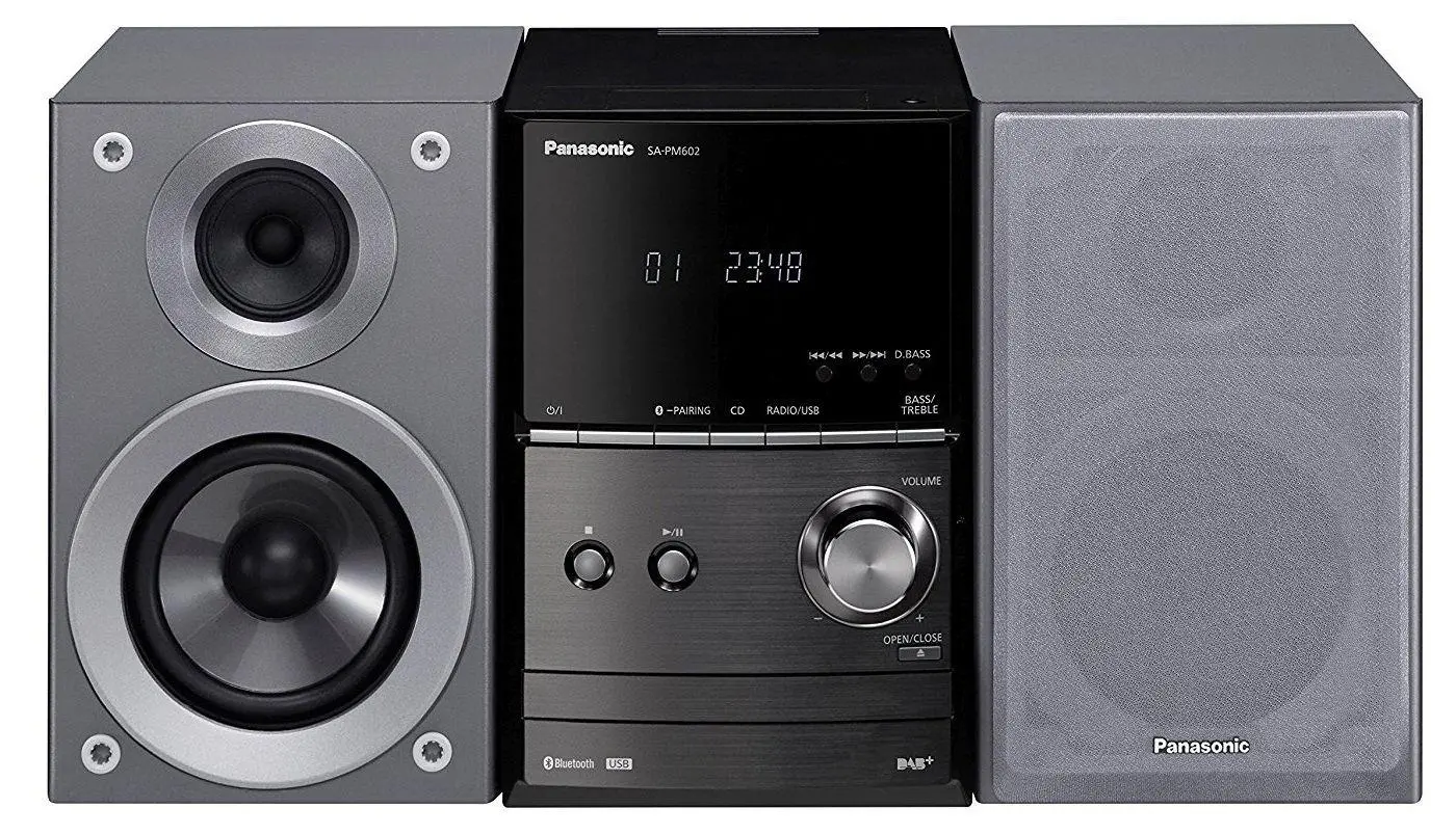 Wieża Panasonic SC-PM602 40W Bluetooth Radio FM, DAB+ Czarny