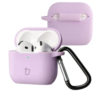 Etui na słuchawki Bizon Case Headphone Silicone do Airpods 4 Lawendowy