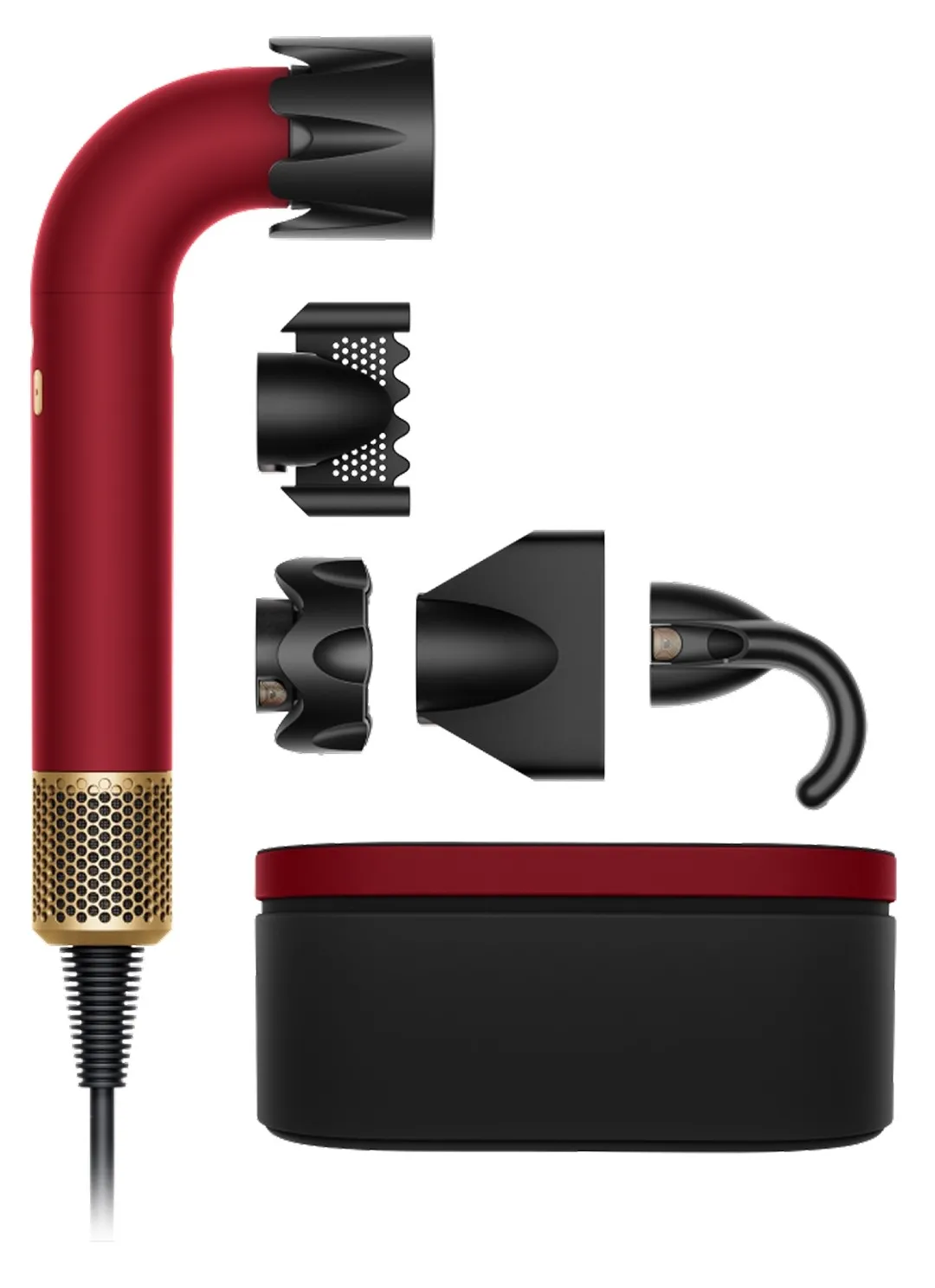 Suszarka do włosów Dyson Supersonic r Straight+Wavy Zimny nawiew 3 prędkości 4 temperatury