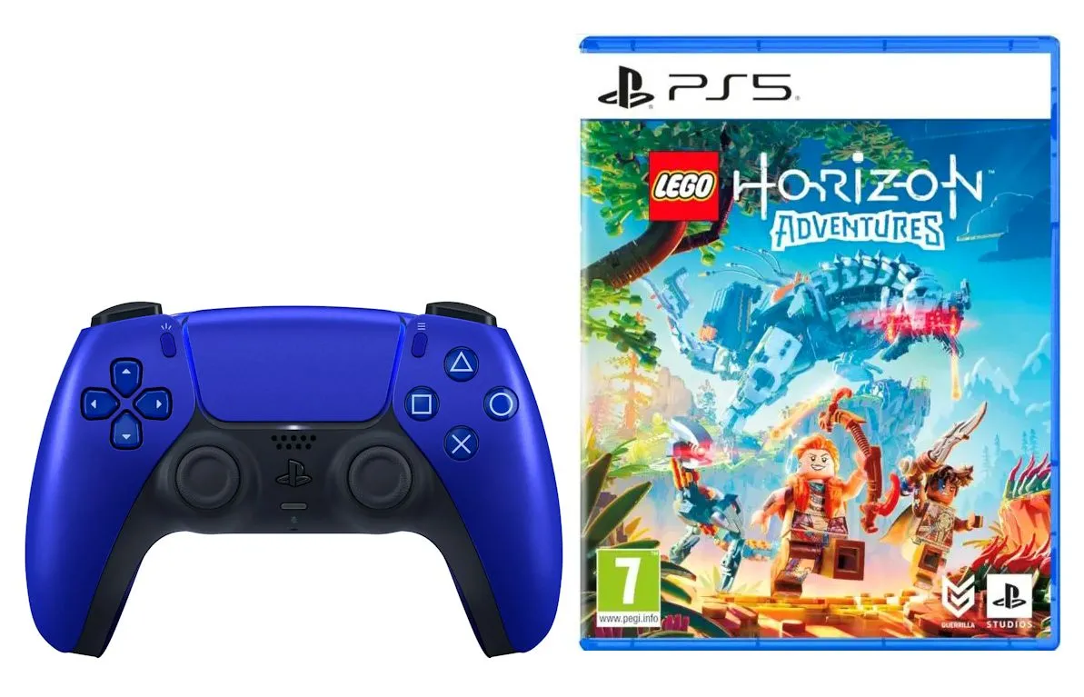 Pad Sony DualSense do PS5 Bezprzewodowy Wieczorny kobalt + Gra LEGO Horizon Adventure