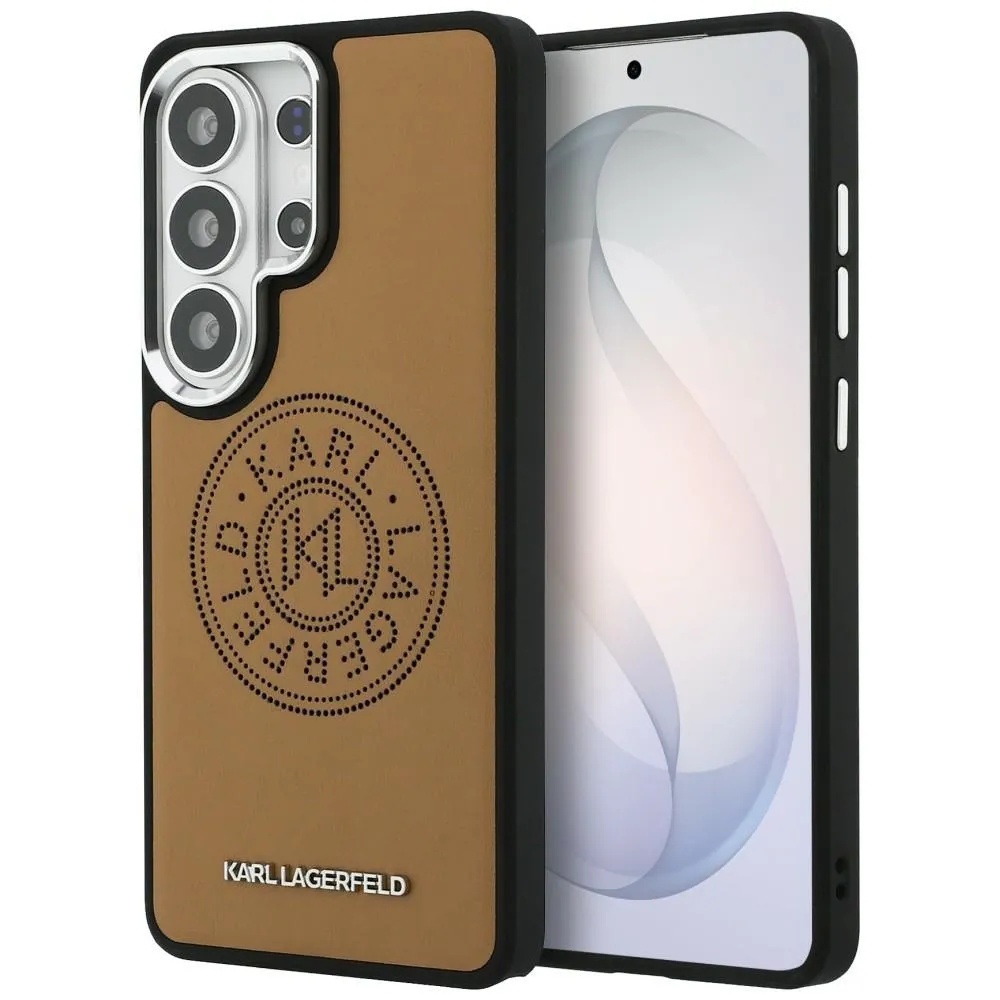 Etui Karl Lagerfeld Perforated KL MagSafe do Galaxy S26 Ultra Brązowy