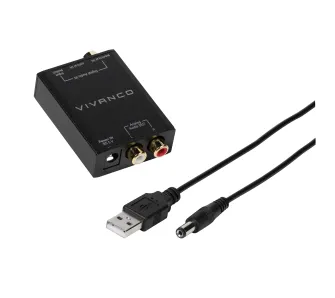 Łącznik Vivanco VVATOSLRCACONVERTK TOSLINK/RCA