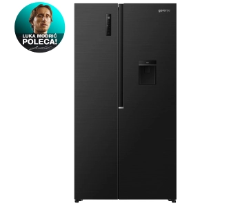 Lodówka Gorenje G400 SBS NRS917E41BXWD No Frost Plus 178,6cm MultiFlow SuperCool Komora świeżości Czarny