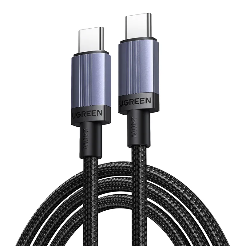 Kabel UGREEN L528 USB-C do USB-C 100W 0,5m Szary