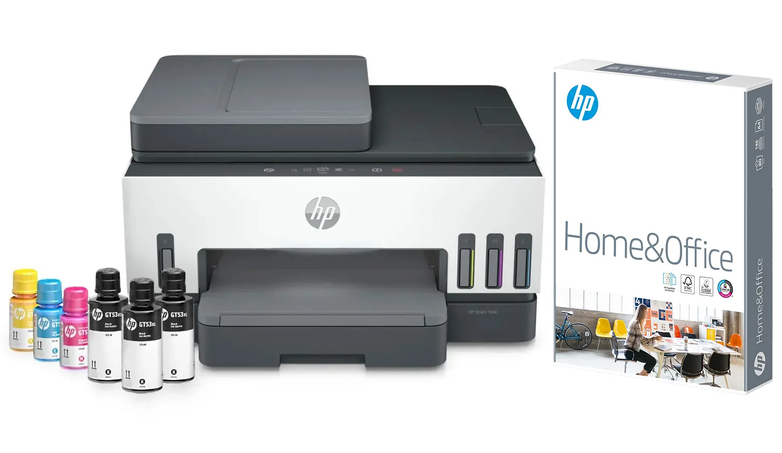 Urządzenie wielofunkcyjne HP Smart Tank 790 (4WF66A) WiFi Biało-czarny + Papier HP Home&Office A4 500 Arkuszy